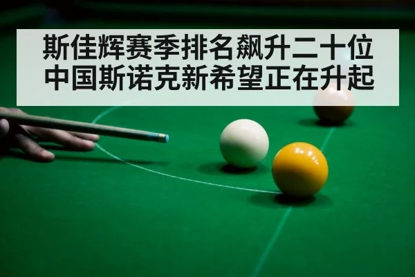 斯佳辉赛季排名飙升二十位 中国斯诺克新希望正在升起